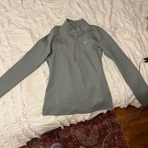 Nike Pro gray quarter zip